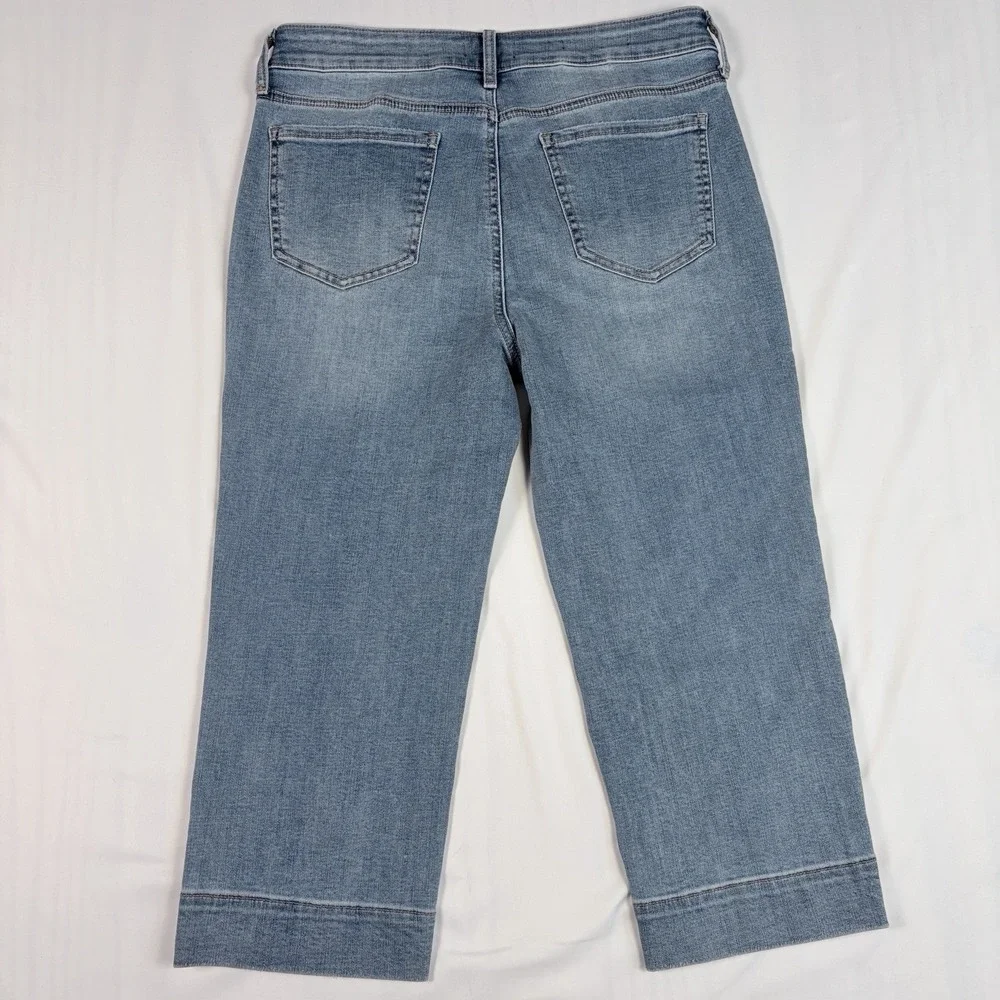 NYDJ Marilyn Straight Crop Rookie Stretch Jeans LiftXTuck Technology Sz 8 SPRING - Picture 2 of 8